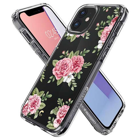 Spigen kryt Cecile pro iPhone 12 mini - Pink Floral