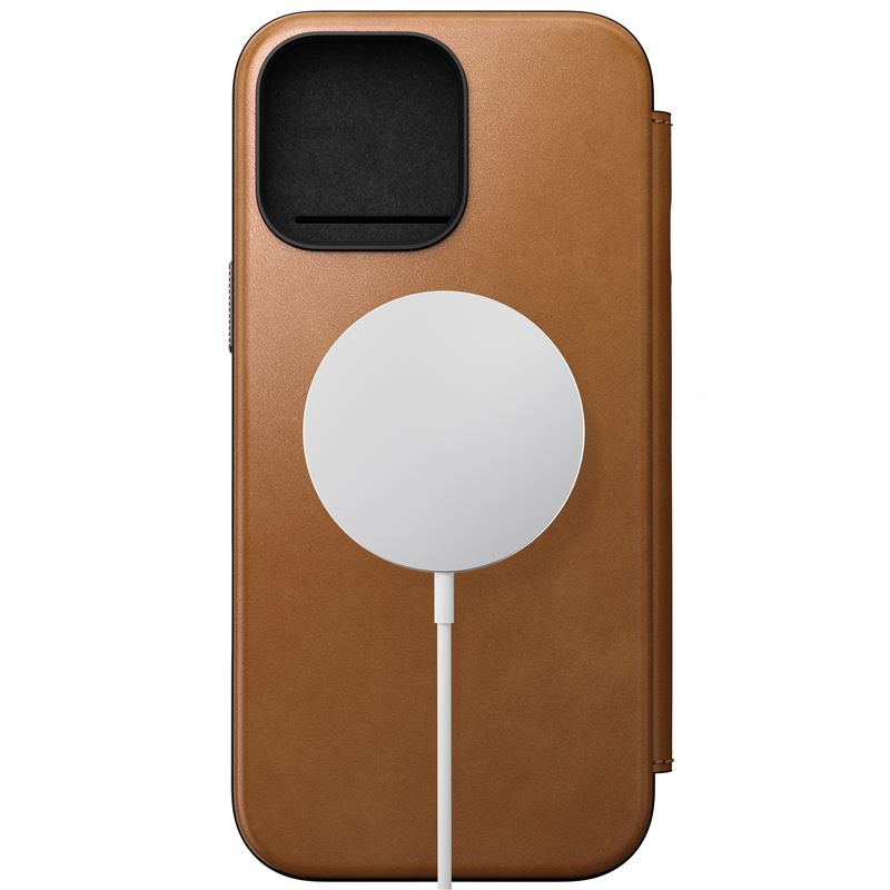 Nomad Kožené pouzdro Folio, anglická hnědá-C - iPhone 16 Pro Max