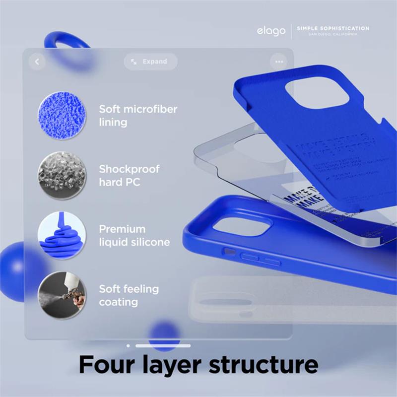 Elago kryt Silicone Case pro iPhone 15 Plus - Deep Purple