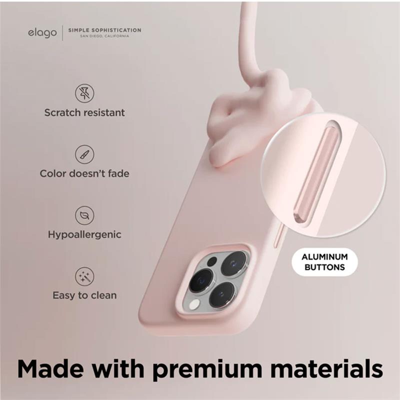 Elago kryt Silicone Case Magsafe pro iPhone 15 Pro Max - Stone