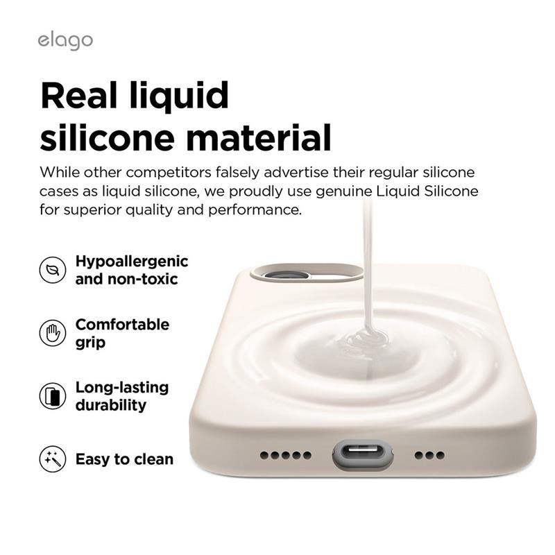 Elago kryt Silicone Case pro iPhone 16e - Stone