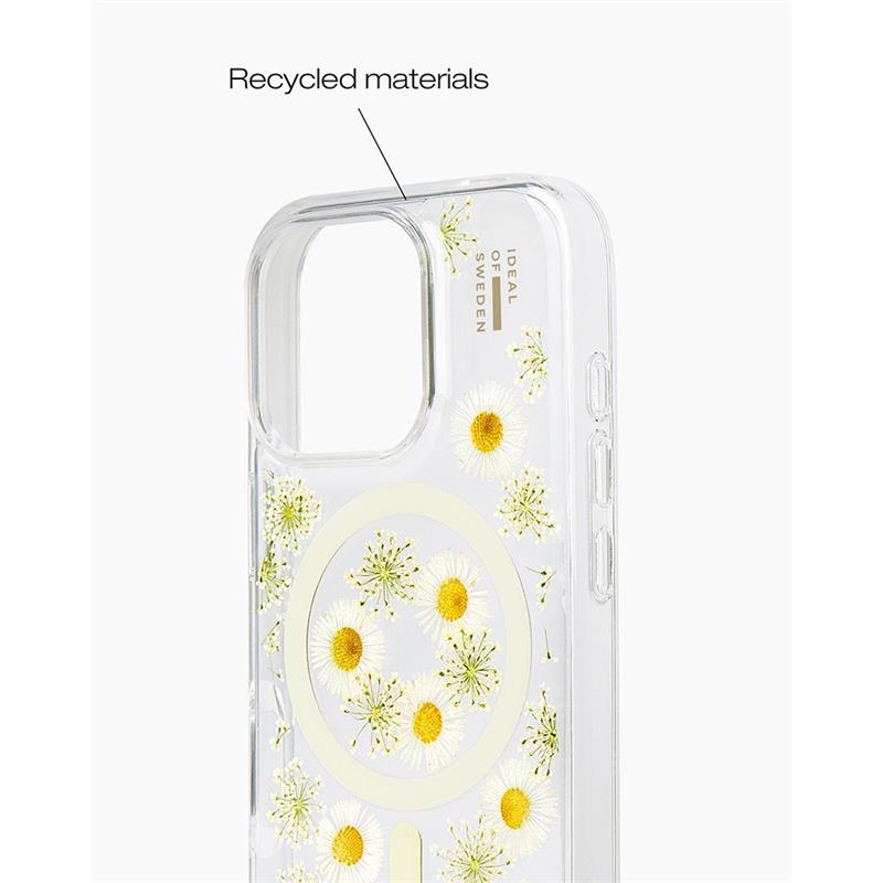 iDeal Fashion Clear Case MagSafe iPhone 16 Pro Daisy Bloom