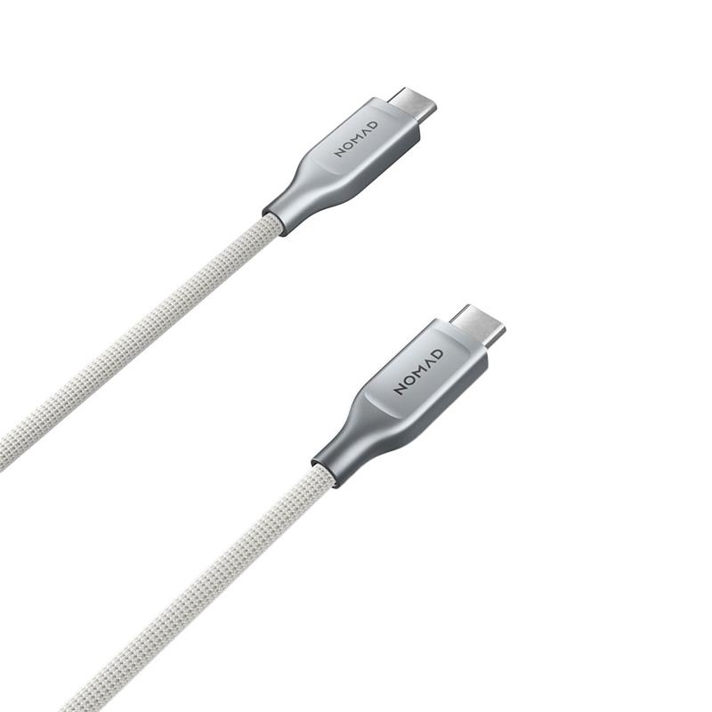 Nomad Kevlarový kabel USB-C na USB-C, 1,5 m, bílý