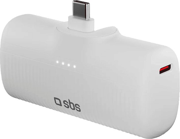SBS Mobile Powerbanka SBS EcoPower 5000 mAh 10W s vestavěným portem USB-C - bílá