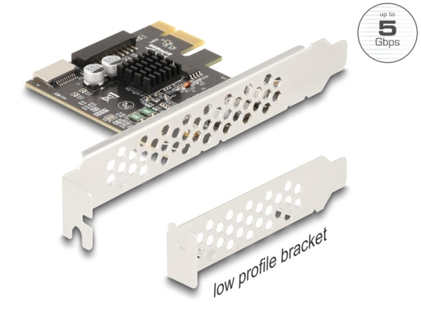 Delock - Úložiště / USB3.0 ovladač - 2 Kanál - USB 3.0 - nízký profil - PCIe 3.0