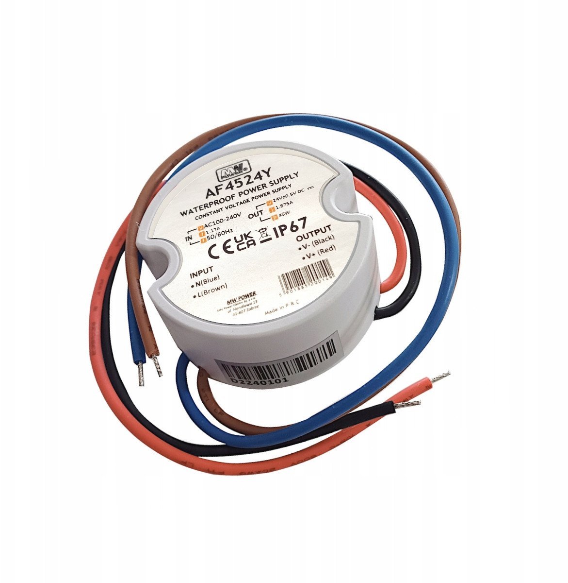 MW Power SPÍNACÍ ZDROJ 24V/1,87A-TP-V2 MW POWER