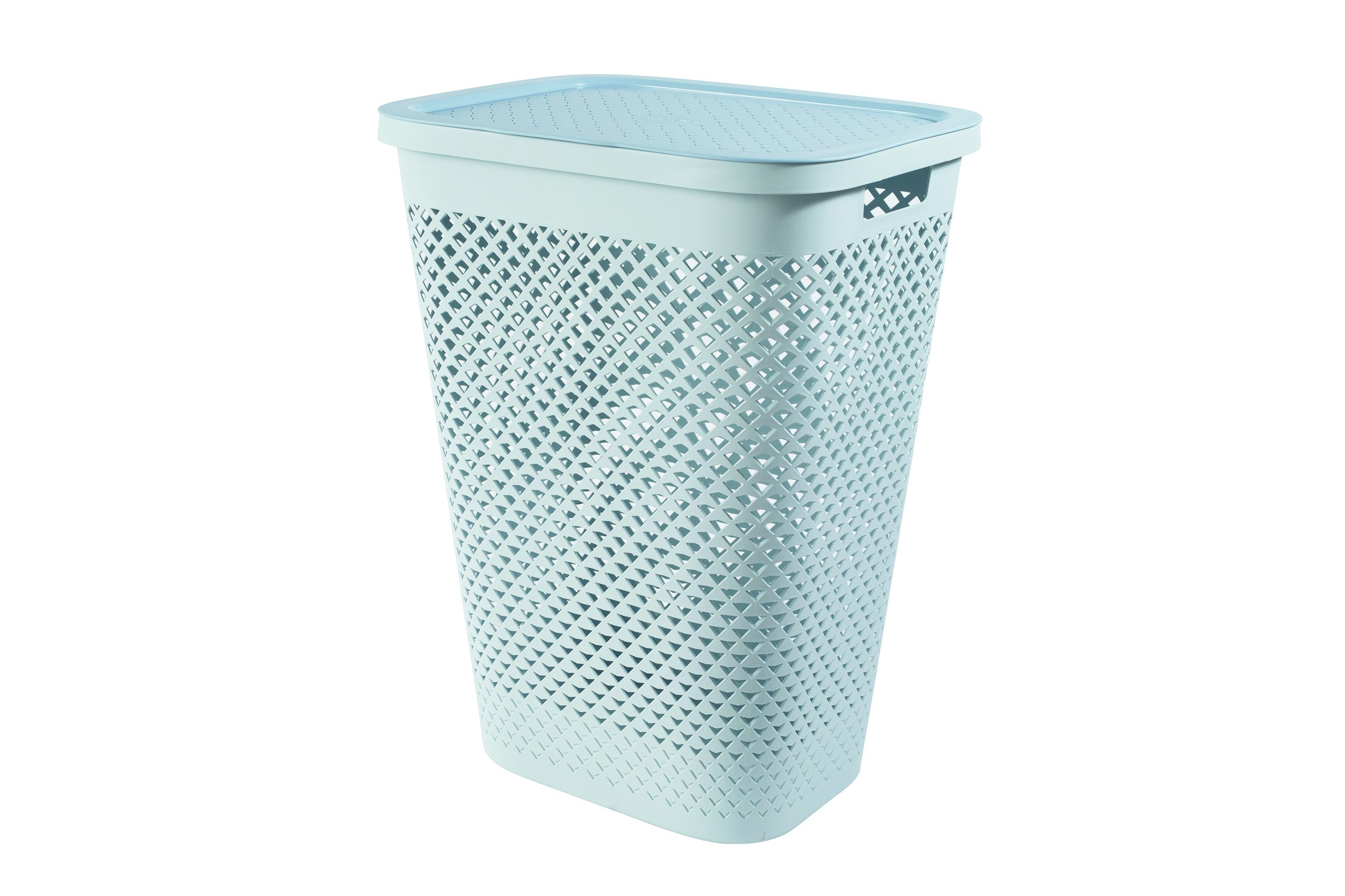 Koš na prádlo Curver Pure 55 l modrý s víkem