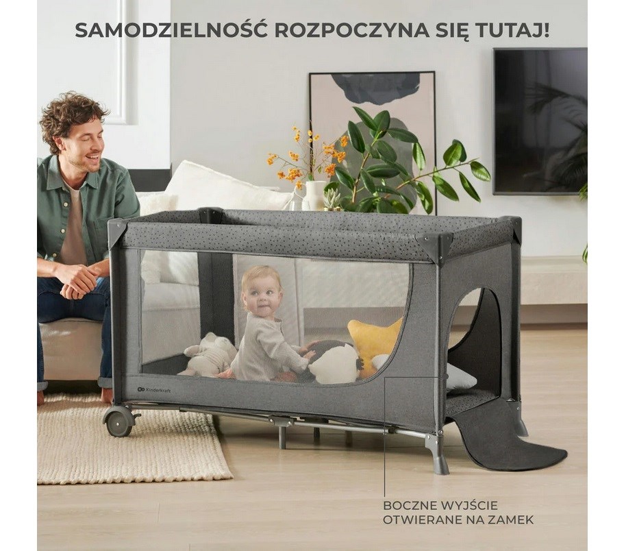 Kinderkraft Joy 2 cestovní postýlka béžová