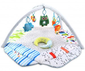 TK Import Hrací podložka TinyMini JL633-1A 2 v 1 Baby s World