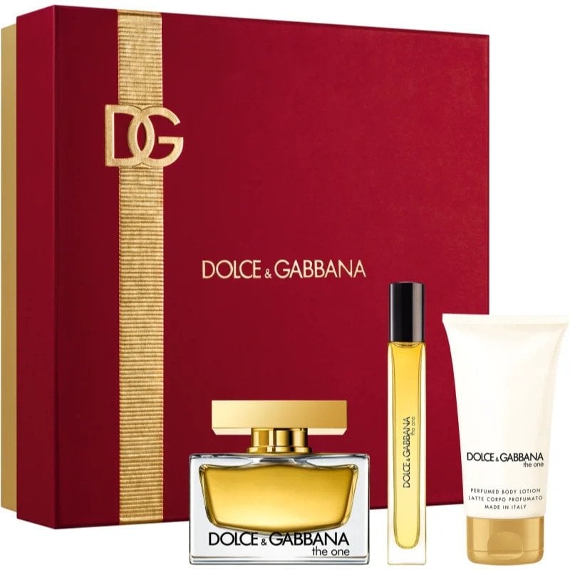 Dolce & Gabbana SADA DOLCE&GABBANA The One EDP sprej 75ml + TĚLOVÉ MLÉKO 50ml + EDP sprej 10ml