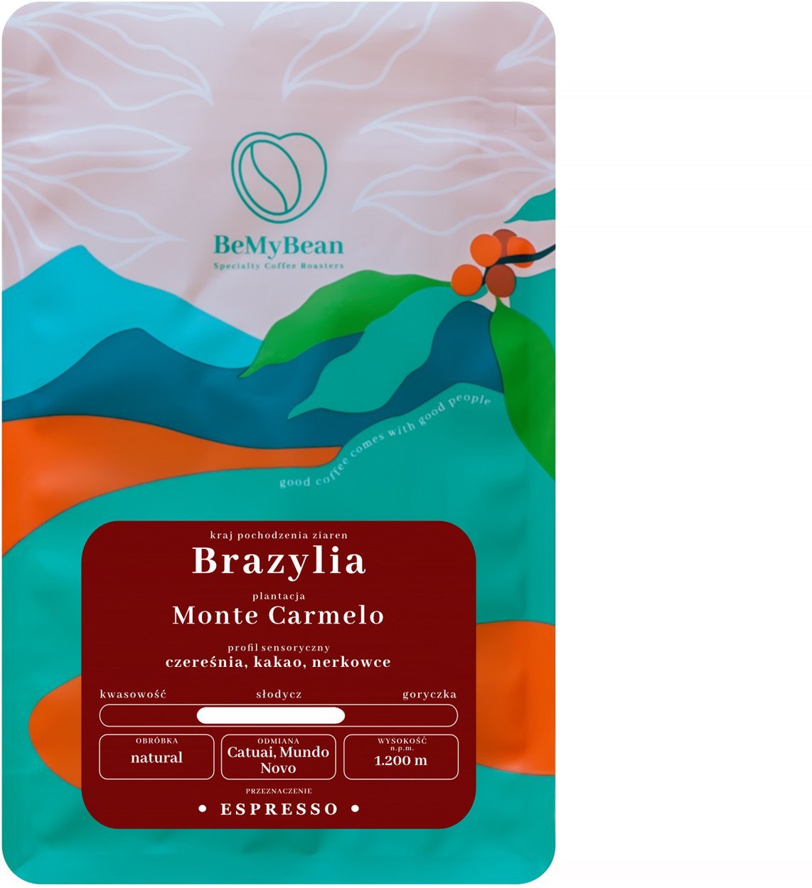 BeMyBean Kávová zrna - kávová zrna Brazil Monte Carmelo Espresso 250 g