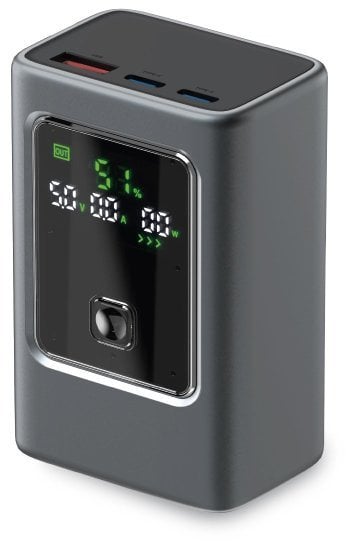 SBS Mobile Powerbanka SBS 10000mAh PD 35W s LCD displejem - šedá