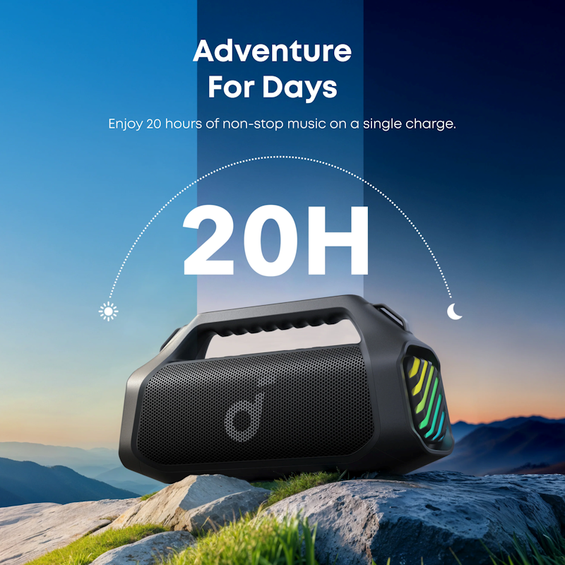 Bluetooth reproduktor Anker soundcore Boom 2 Pro černý