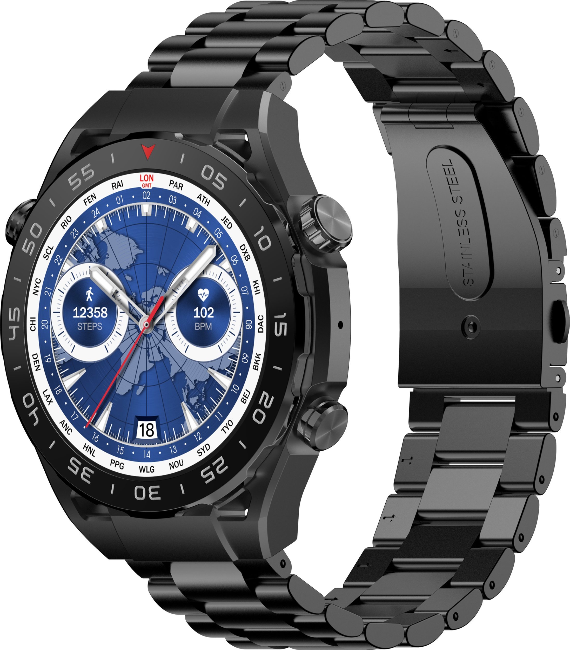 Chytré hodinky Gravity Pánské hodinky SMARTWATCH GRAVITY GT13-1 BK/BK/BK