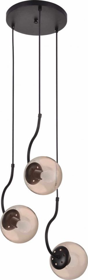 Light Prestige Závěsná lampa s hákem 3, černá (LP-125/3P BK) - Light Prestige