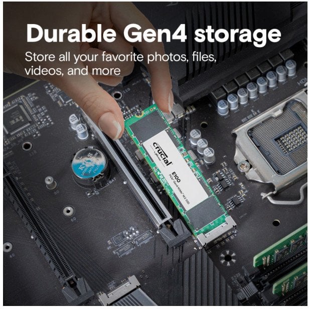 Crucial SSD E100 2TB M.2 NVMe 2280 PCIe 4.0 5000/4500 MB/s
