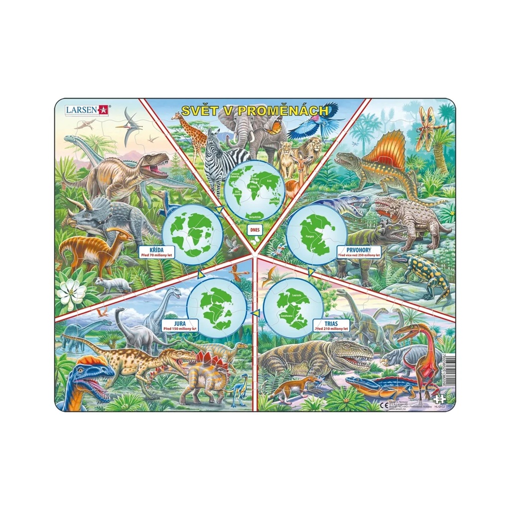 Larsen Vzdělávací puzzle Svět v proměnách 100 dílků