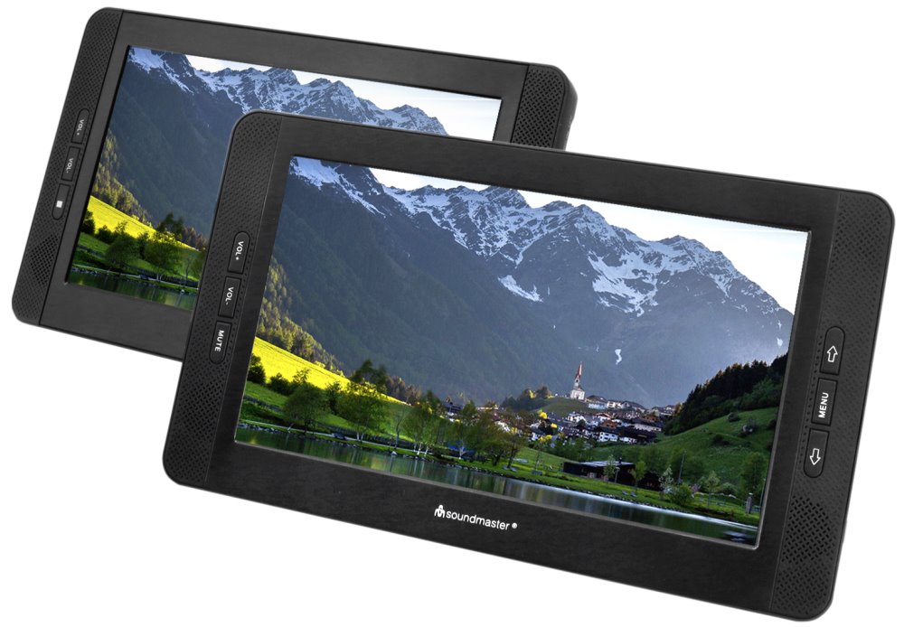Soundmaster Port PDB1850SW. DVD přehrávač 2 displeje 10 z, USB/SD, PAL/NTSC