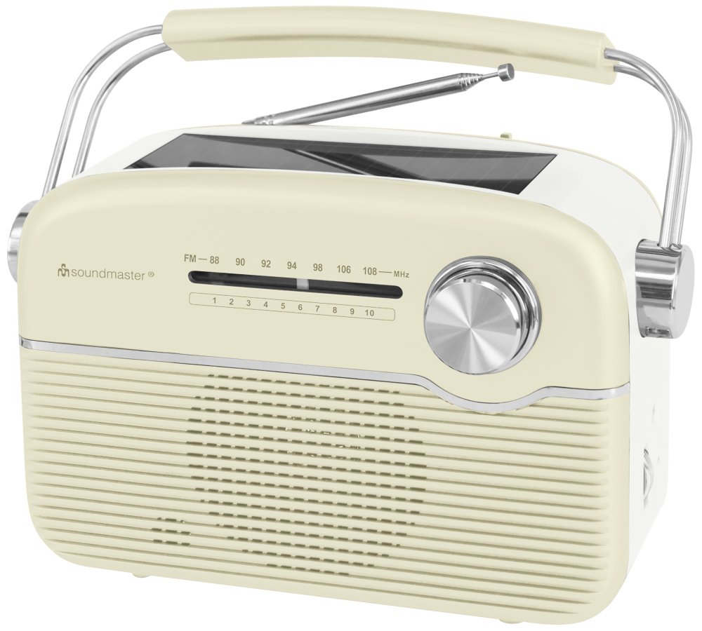 Soundmaster FM RÁDIO TR480BE s 0,3Wp, 3W SOLÁRNÍM PANELEM, Li-Ion BATERII