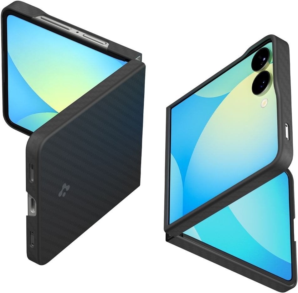 Spigen Airskin Aramid - Kryt pro Samsung Galaxy Z Flip 7 (Černý)