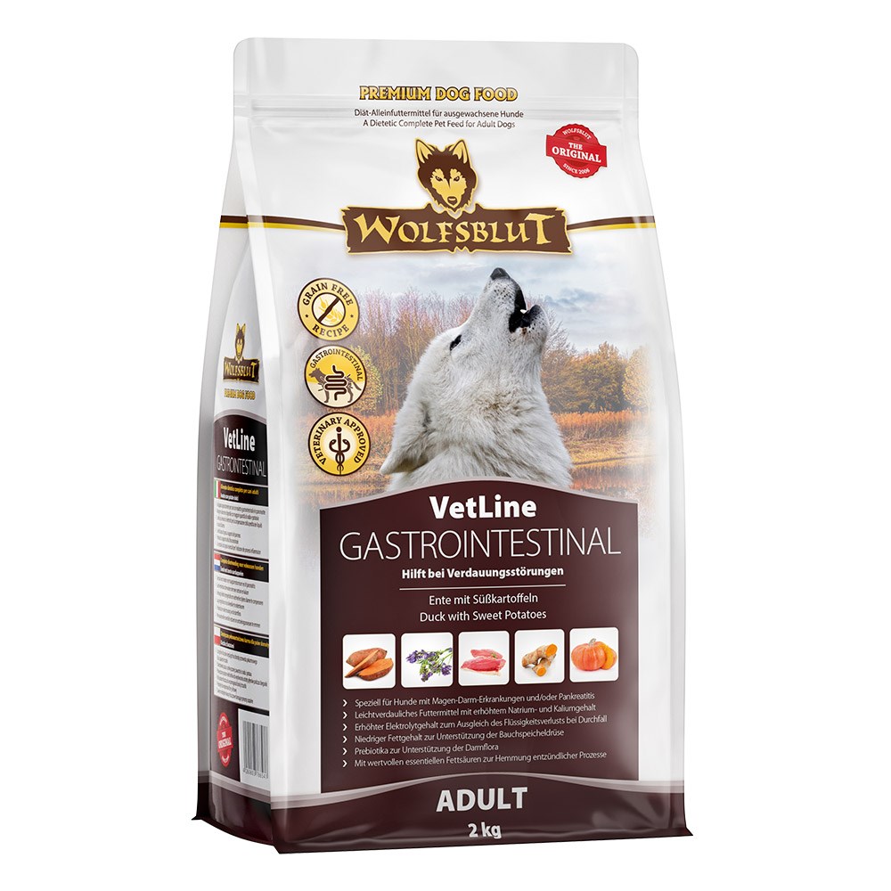 WOLFSBLUT VetLine Gastrointestinal Duck - suché krmivo pro psy - 2kg