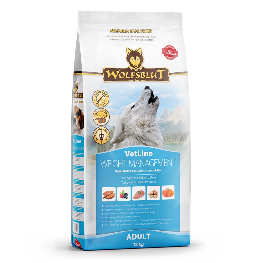 WOLFSBLUT VetLine Weight Management Turkey - suché krmivo pro psy - 12kg