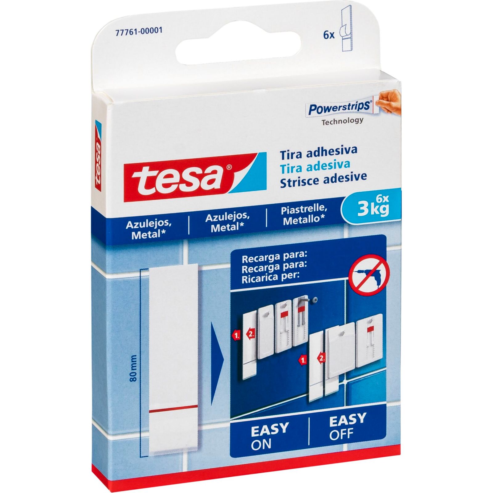 Tesa Klebestreifen 3kg 77761 für Fliesen & Metall