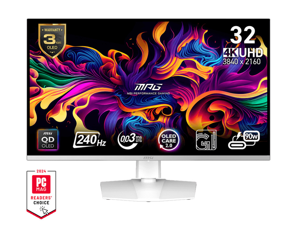 MSI MPG/321URXW/31,5 /QD-OLED/4K UHD/240Hz/0,03ms/Bílá/3R