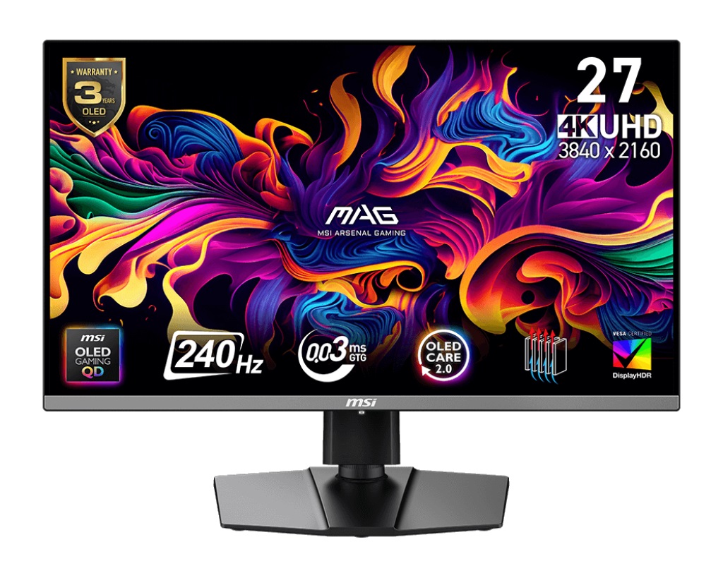 MSI MAG/272UP QD-OLED X24/26,5 /QD-OLED/4K UHD/240Hz/0,03ms/Černá/3R