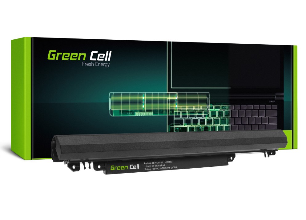 GreenCell Green Cell L15C3A03/L15L3A03 baterie pro Lenovo IdeaPad 110-14IBR 110-15ACL 110-15AST Výkonná náhradní baterie Green Cell zajistí spolehlivé napájení a mobilitu vašeho notebooku. Ideální ře