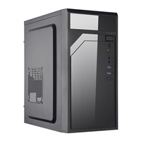 EUROCASE skříň ML M6-590B, Mini Tower, 1xUSB-C, 2x USB 3.0, 2x audio, černá