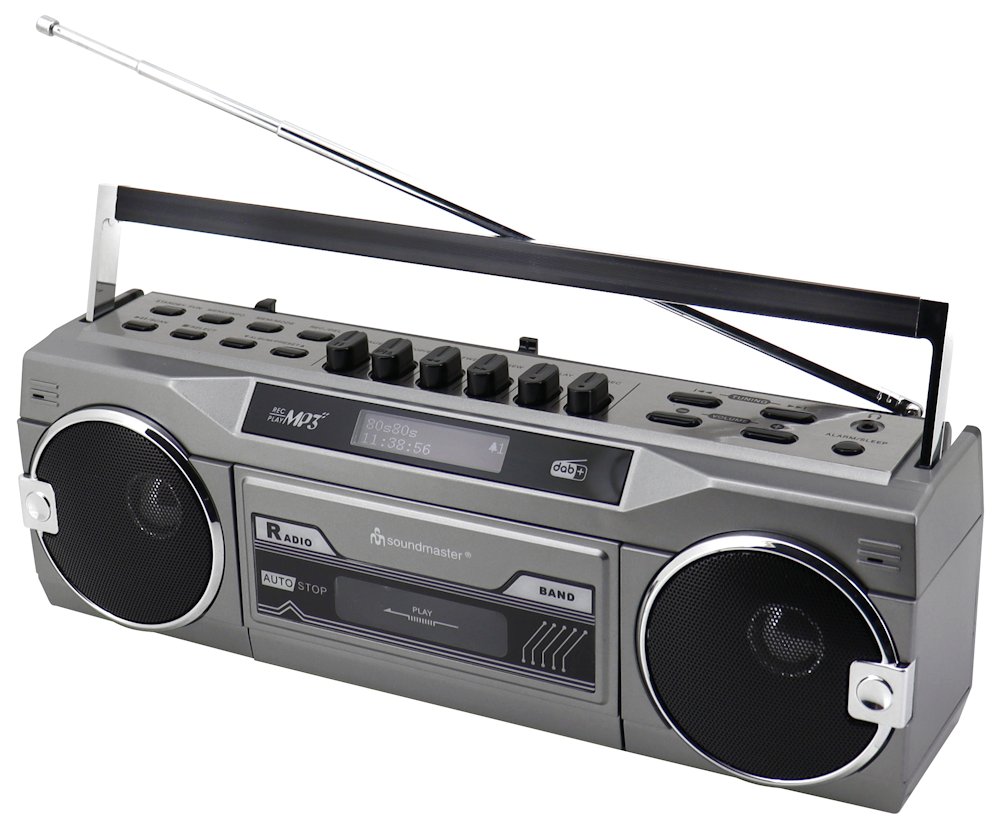 Soundmaster SRR80TI/ Kazetový magnetofon/ DAB+/ BT/ USB/ SD/ 2x 1,5W