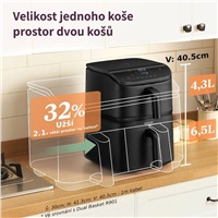 Cosori Turbo Tower horkovzdušná fritéza 10,8l černá