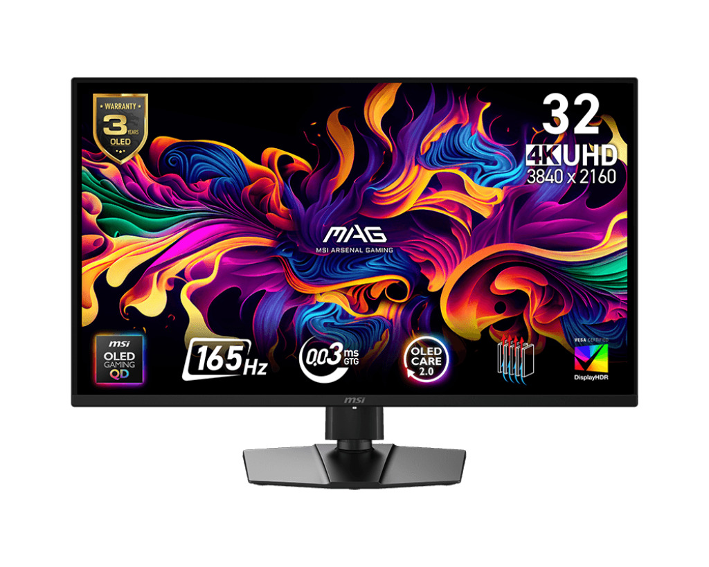 MSI MAG/322UP E16/31,5 /QD-OLED/4K UHD/165Hz/0,03ms/Černá/3R