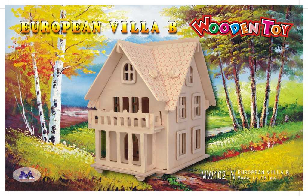 Woodcraft Dřevěné 3D puzzle Evropská vila B