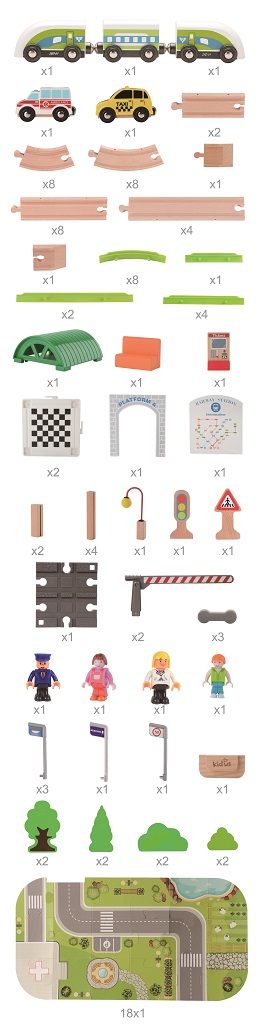 2Kids Toys Vláčkodráha Vesnice 110 dílů