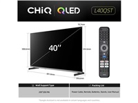 CHiQ L40QST TV 40 , QLED, Full HD, Google TV, Frameless, Dolby Audio, dbx-tv, HDR 10