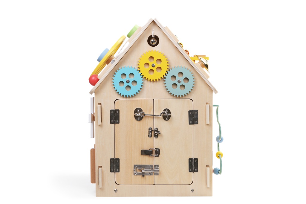 2Kids Toys Activity board Domeček přírodní