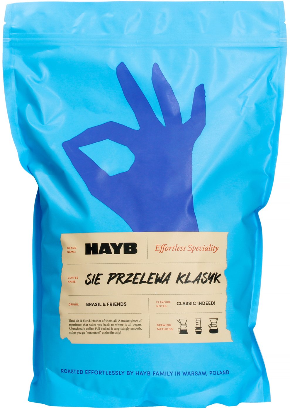 Kávové zrná HAYB - Pour Over Classic 1000g
