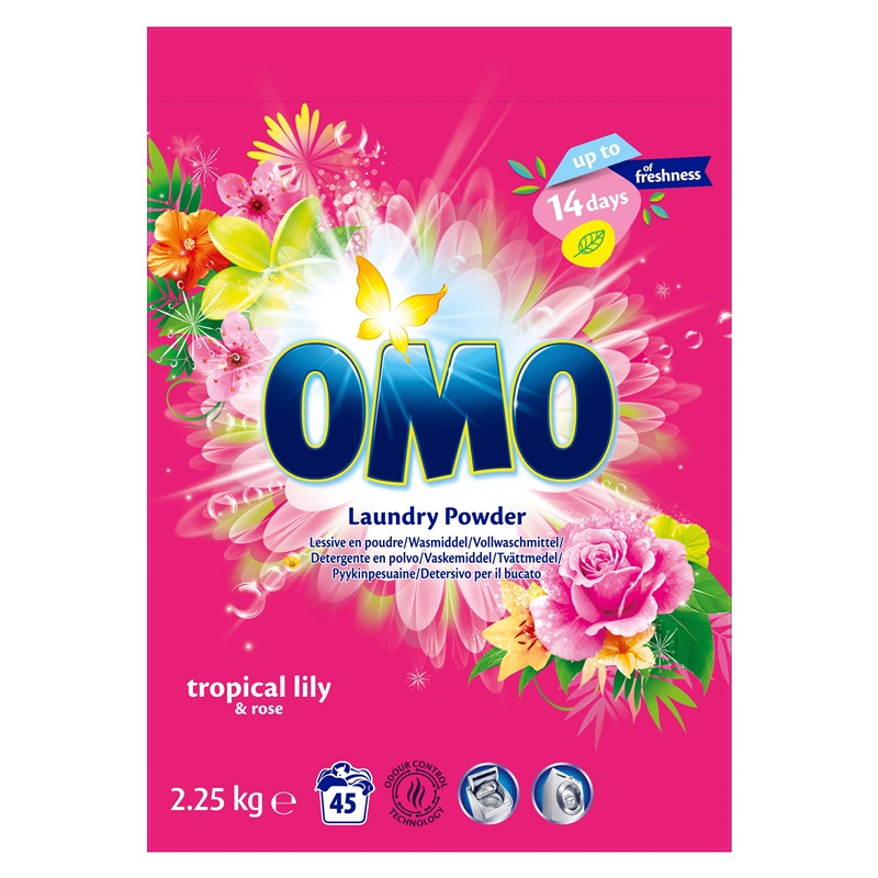 Prací prášok OMO Tropical Lily 2,25 kg
