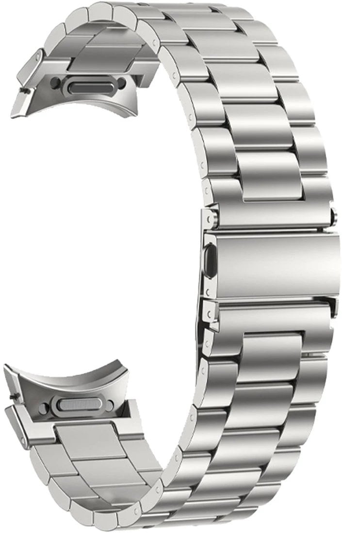 Puro ŘEMÍNEK Z NEREZOVÉ OCELI METAL PRO SAMSUNG GALAXY WATCH 4 / 4 CLASSIC / 5 / 5 PRO / 6 / 6 CLASSIC - STŘÍBRNÝ