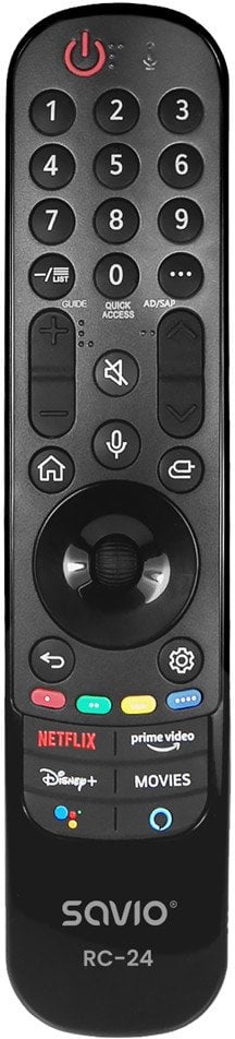 SAVIO RC-24 Univerzální dálkový ovladač/náhrada pro TV LG – SMART TV