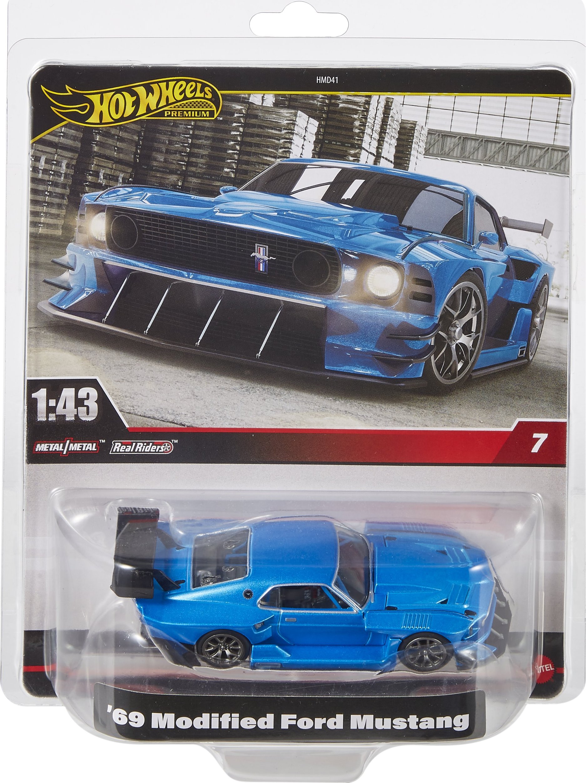 Hot Wheels Prémiové vozidlo Upravený Ford Mustang v měřítku 1:43