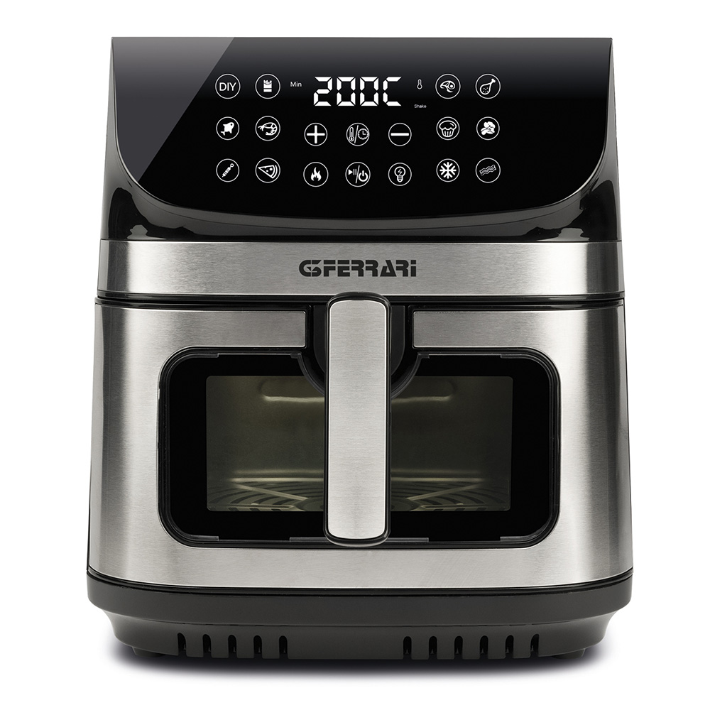 Fritéza G3Ferrari, G1021500 Friggisano Star, horkovzdušná, kapacita 9 l, digitální displej, nastavitelná teplota, časovač, 12 přednastavených programů, 2200 W