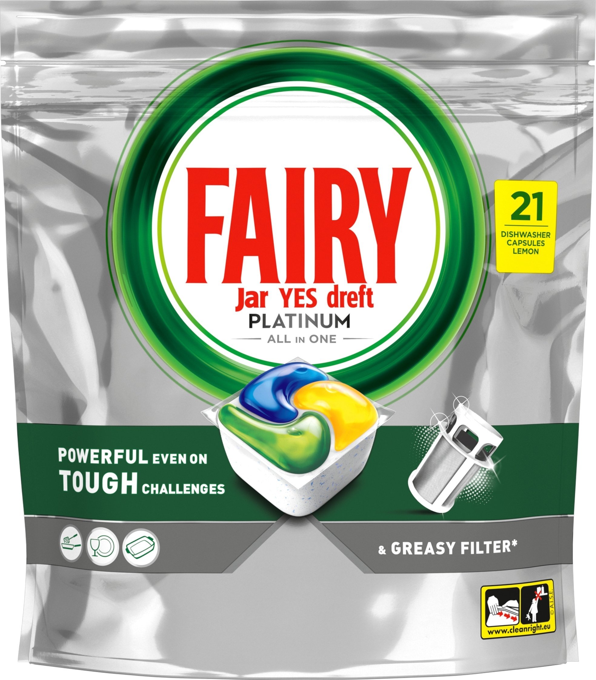 Fairy Platinum All In One Citrón 126 ks.