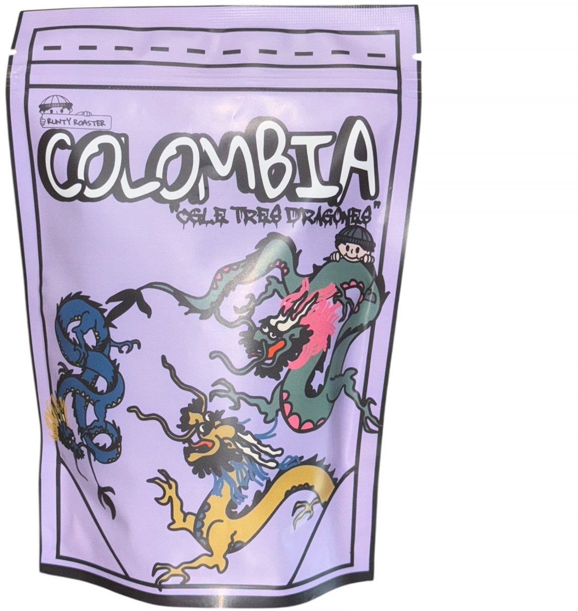 Runty Roaster - Colombia Cafe Grajna La Esperanza Tres Dragones Přírodní filtrovaná kávová zrna 250 g