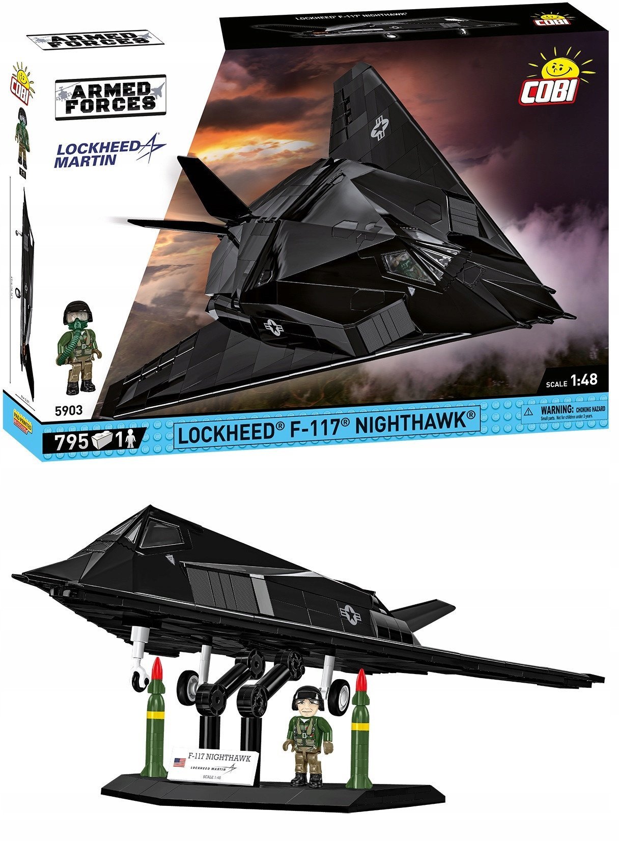 Cobi Klocki Lockheed F-117 Nighthawk 795 bloků