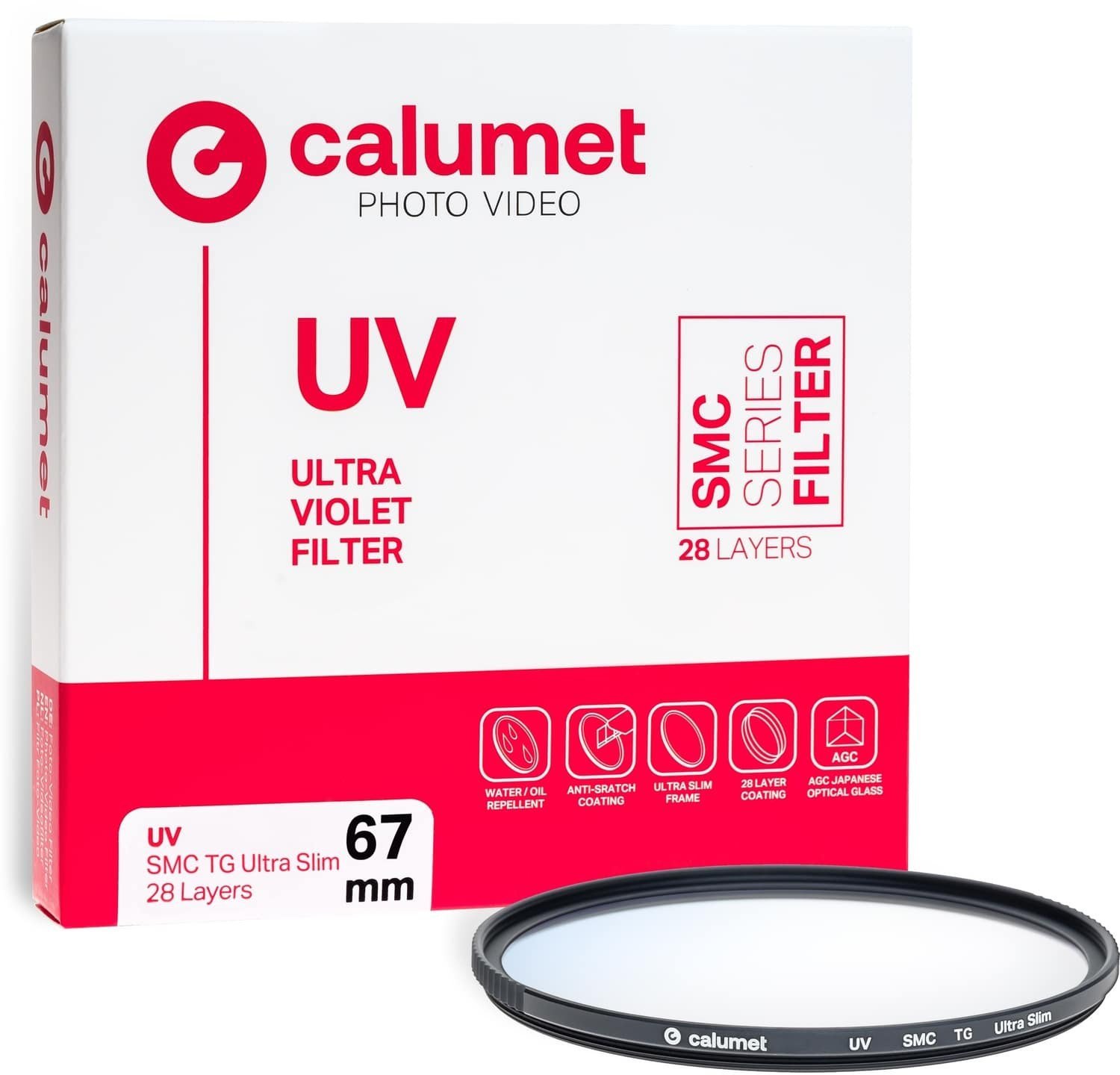 Calumet UV filtr SMC TG 67 mm ultra tenký 28 vrstev