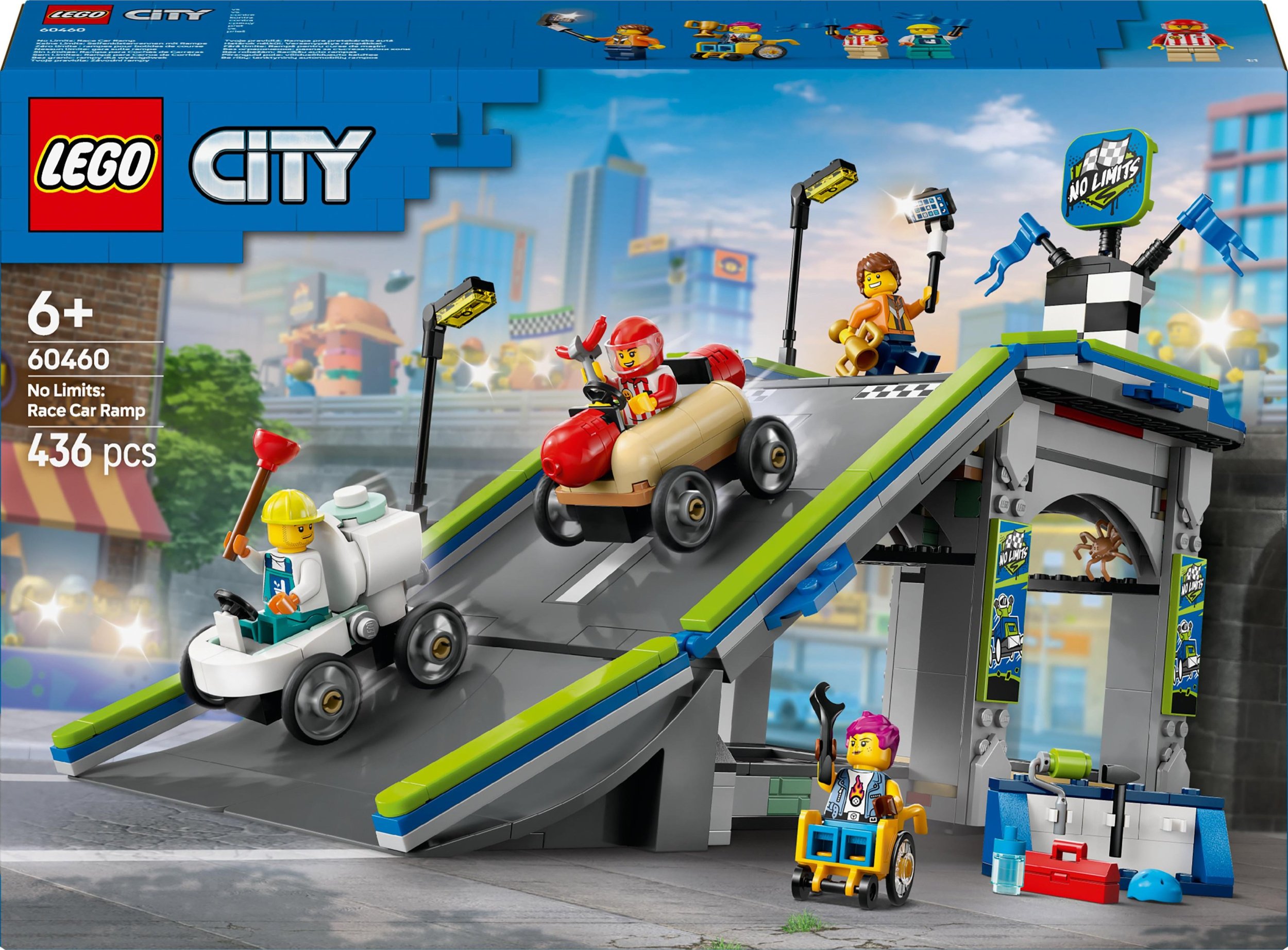 LEGO 60460 City No Limits: Závod v mýdlenkách s rampou, Stavebnice