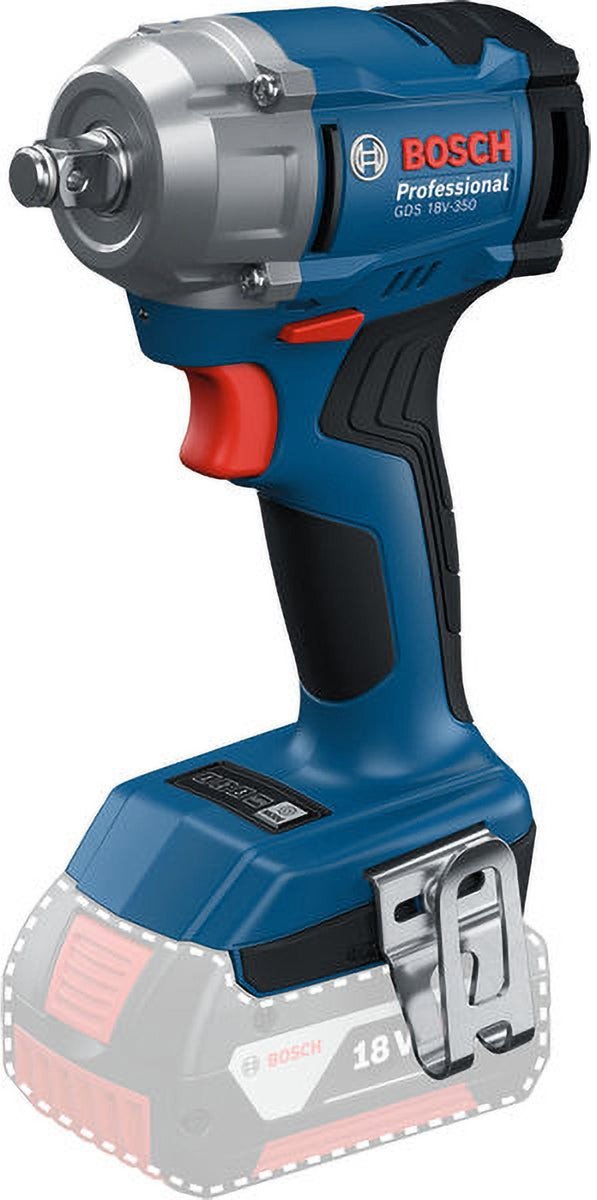 Bosch Powertools Akumulátorový rázový utahovák GDS 18V-350 Professional (bez baterie), 18 V (modrý, bez baterie a nabíječky, v L-BOXX)